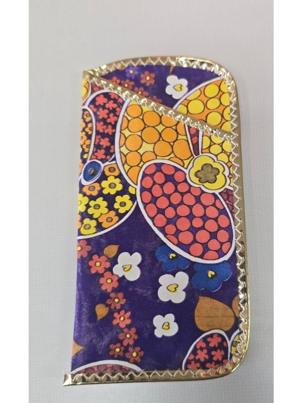 VTG 1960s Retro Hippie Make Up Bag & Sunglass Case Bright Floral Duray New York - Picture 5 of 11